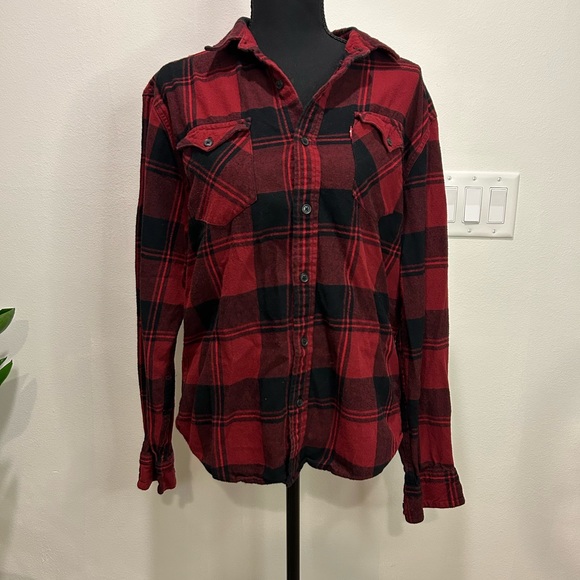 Levi's Other - Levi Strauss Red & Black Long Sleeve Flannel